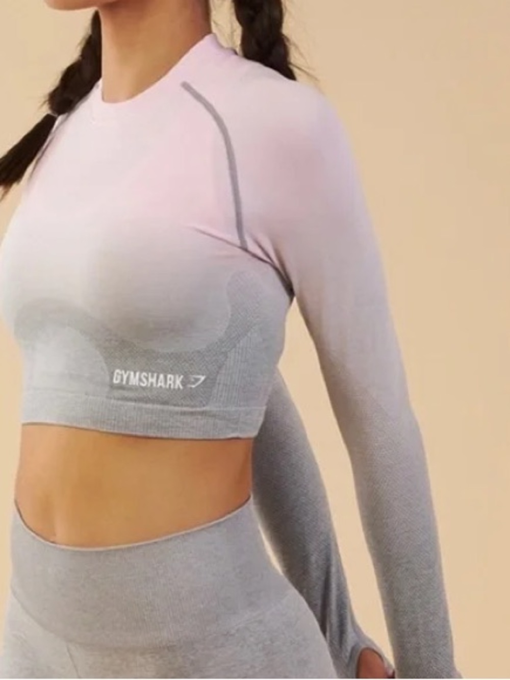 Gymshark Adapt Ombre Seamless Cropped Long Sleeve Top